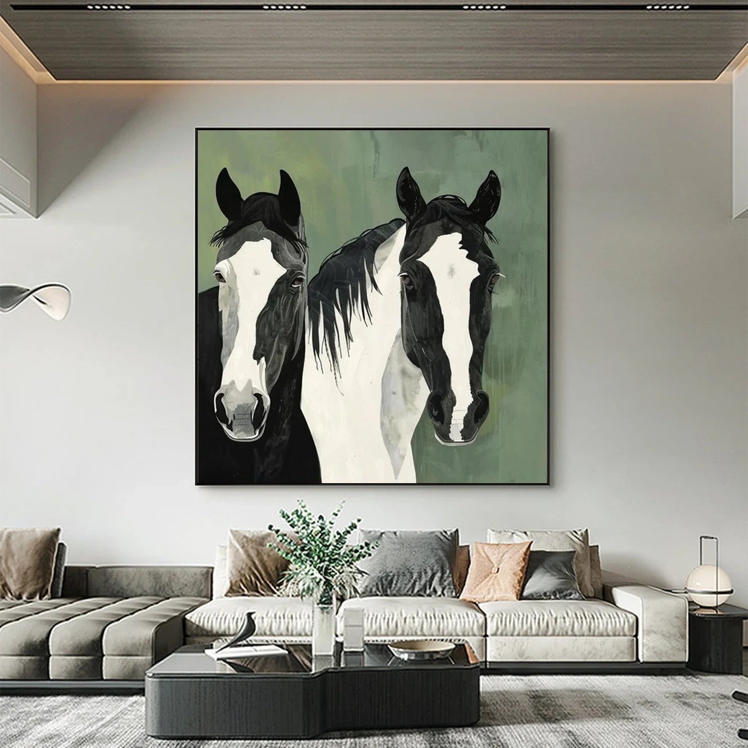 Abstract Animal Horse Wall Art #AC052