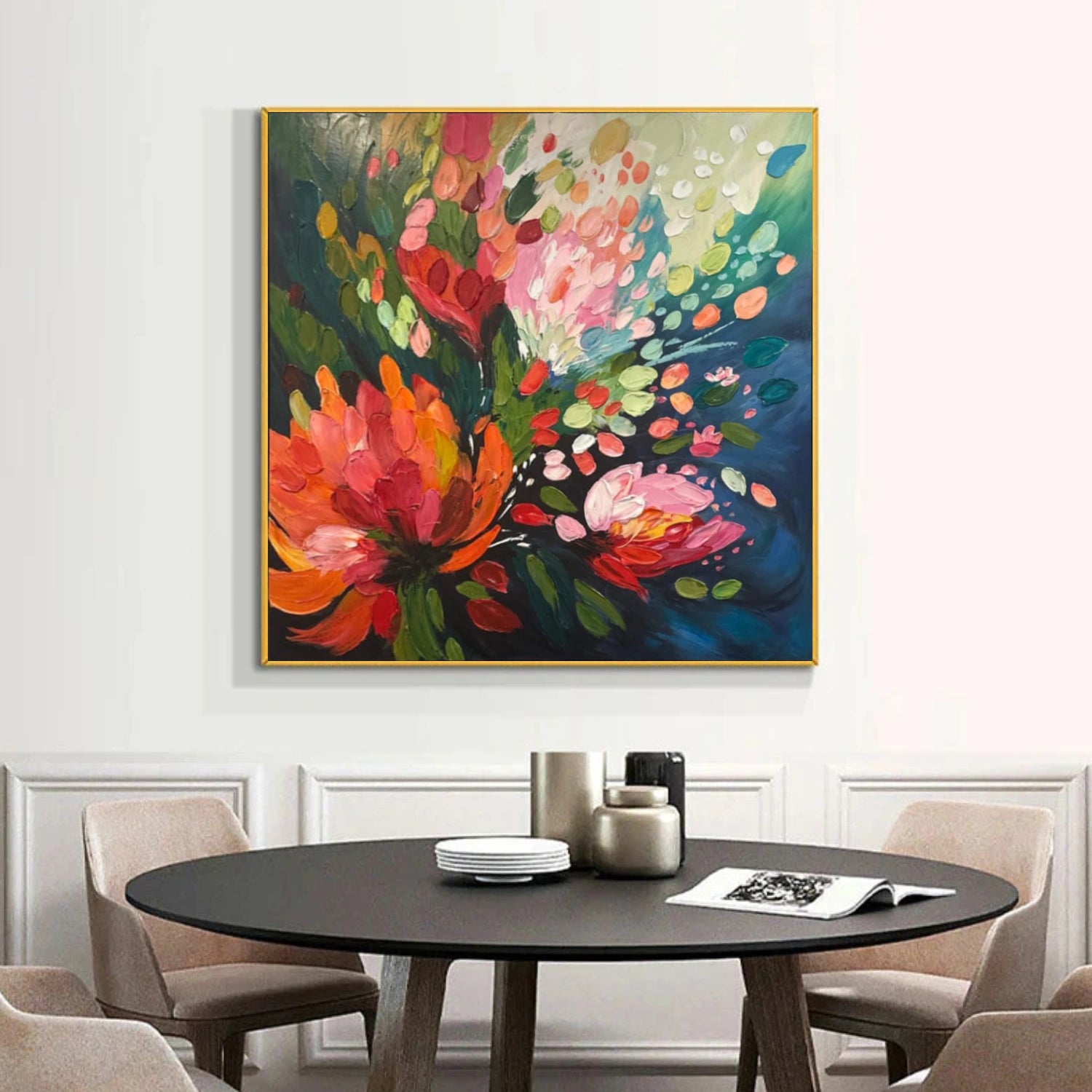 Colorful Flower Abstract Wall Art #FP157