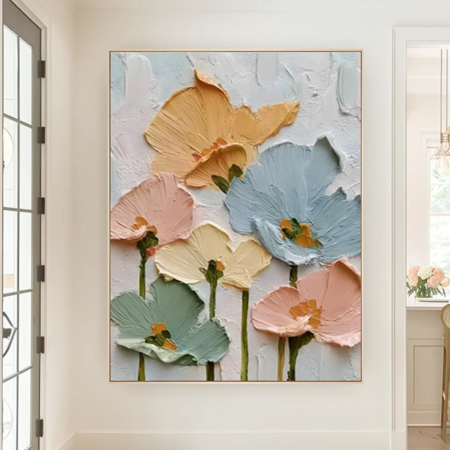 Flower Abstract Textured Wall Art #FP122