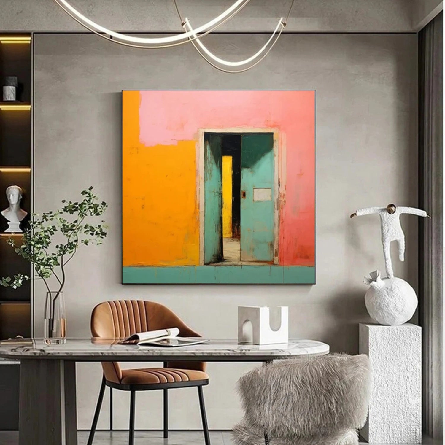 Abstract Canvas Wall Art #AP290