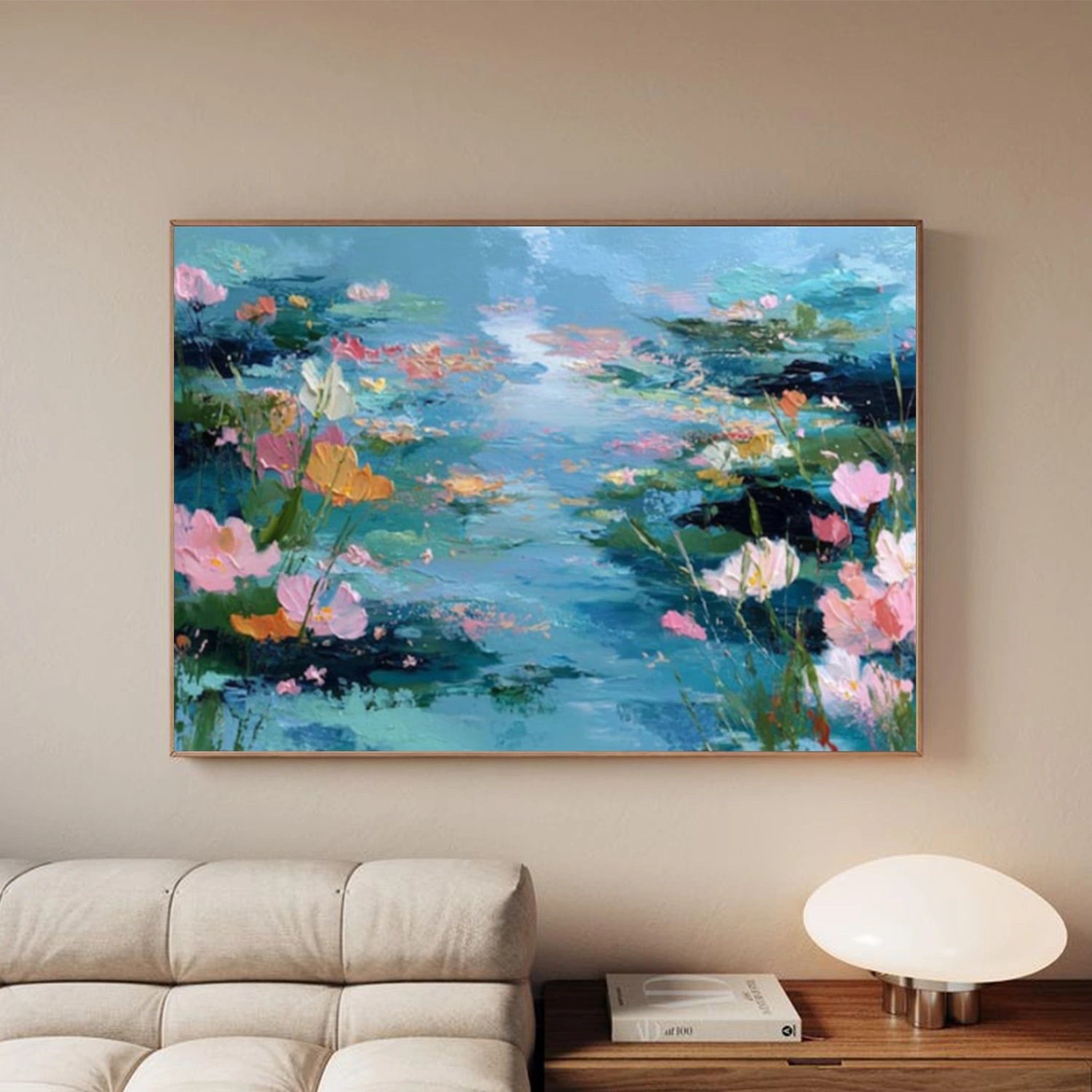 Flower And Tree Textured Painting Canvas #FT009