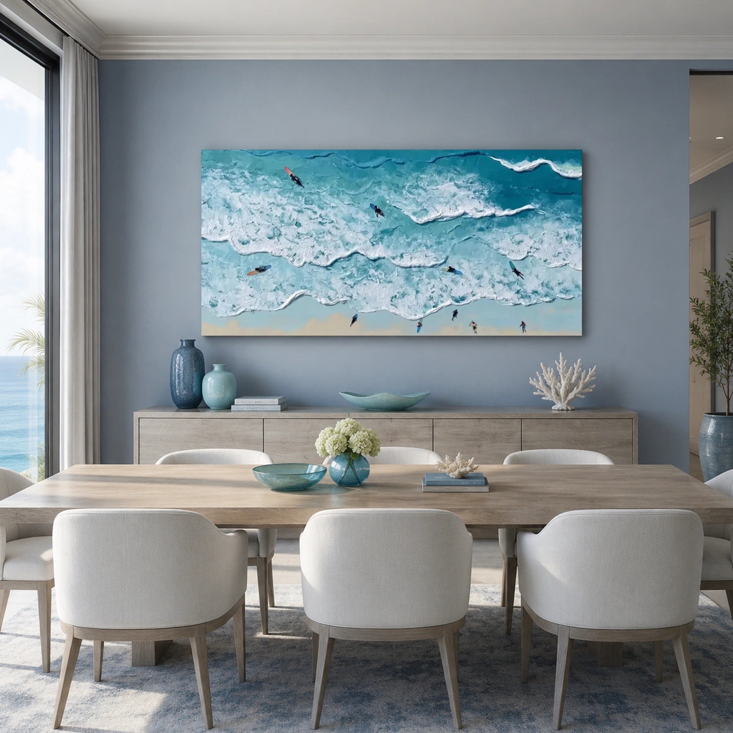 Surfing Sport Textured Wall Art #MS127