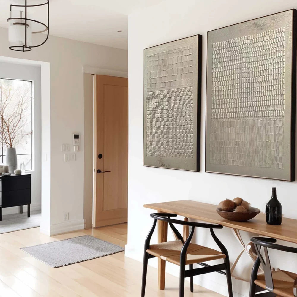 Beige Wabi Sabi Texture Canvas Art Set of 2 #WS045
