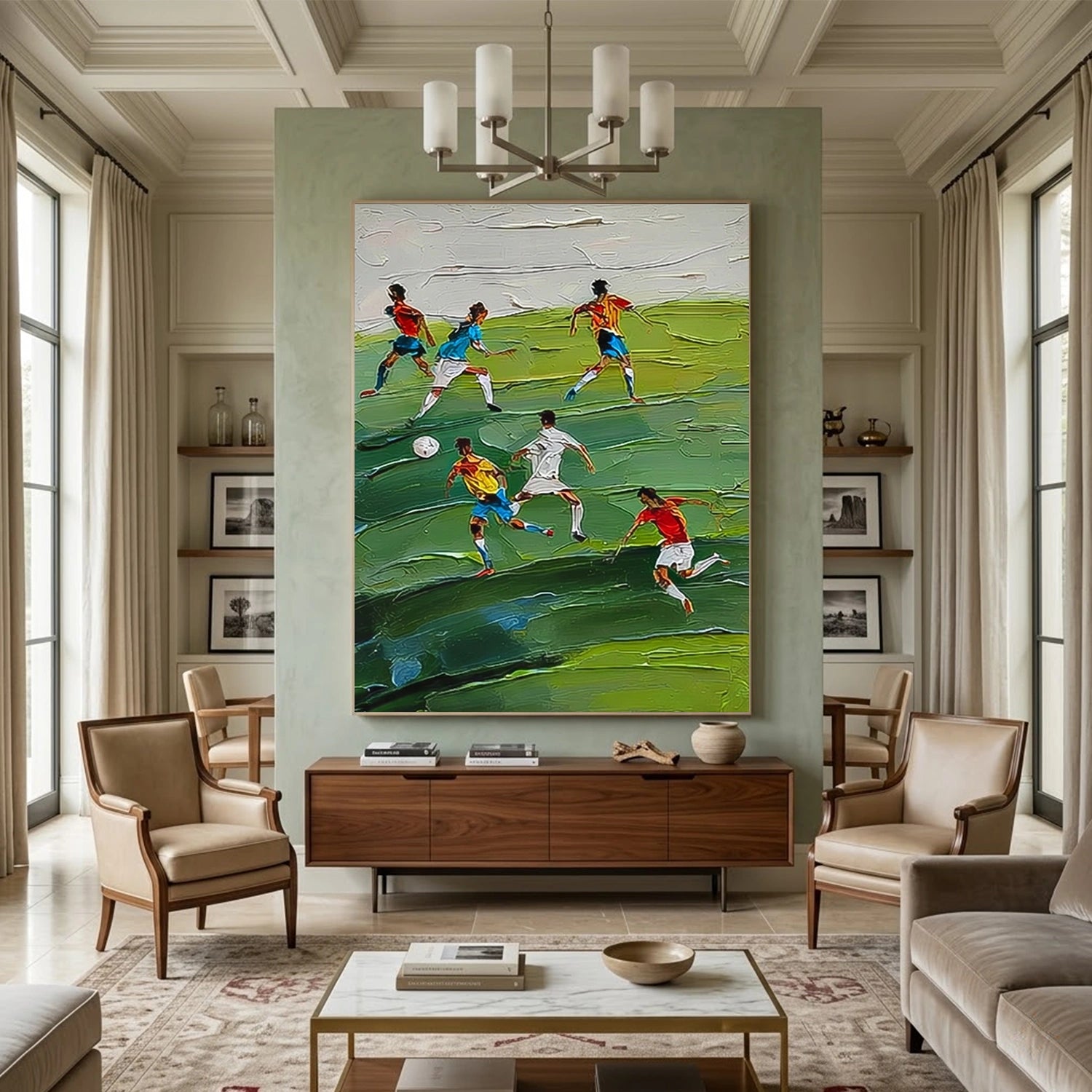 Football Sport Textured Wall Art #MS116