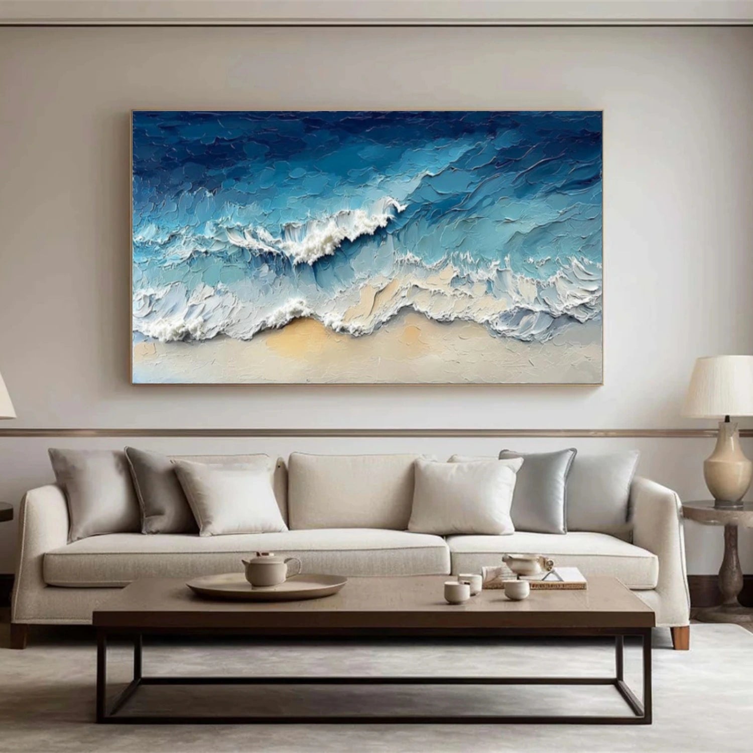 Ocean Abstract Textured Wall Art #OP050