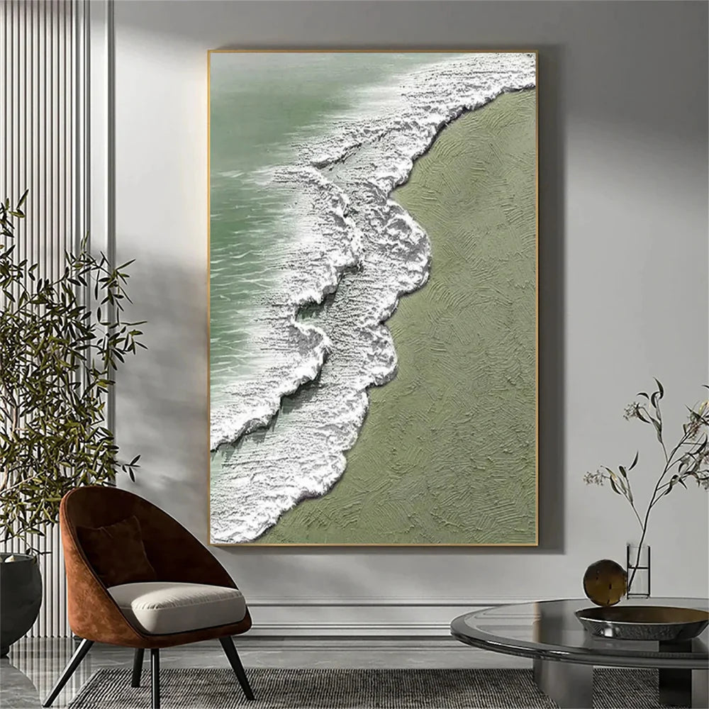 Ocean And Sky Textured Painting Canvas #OS042