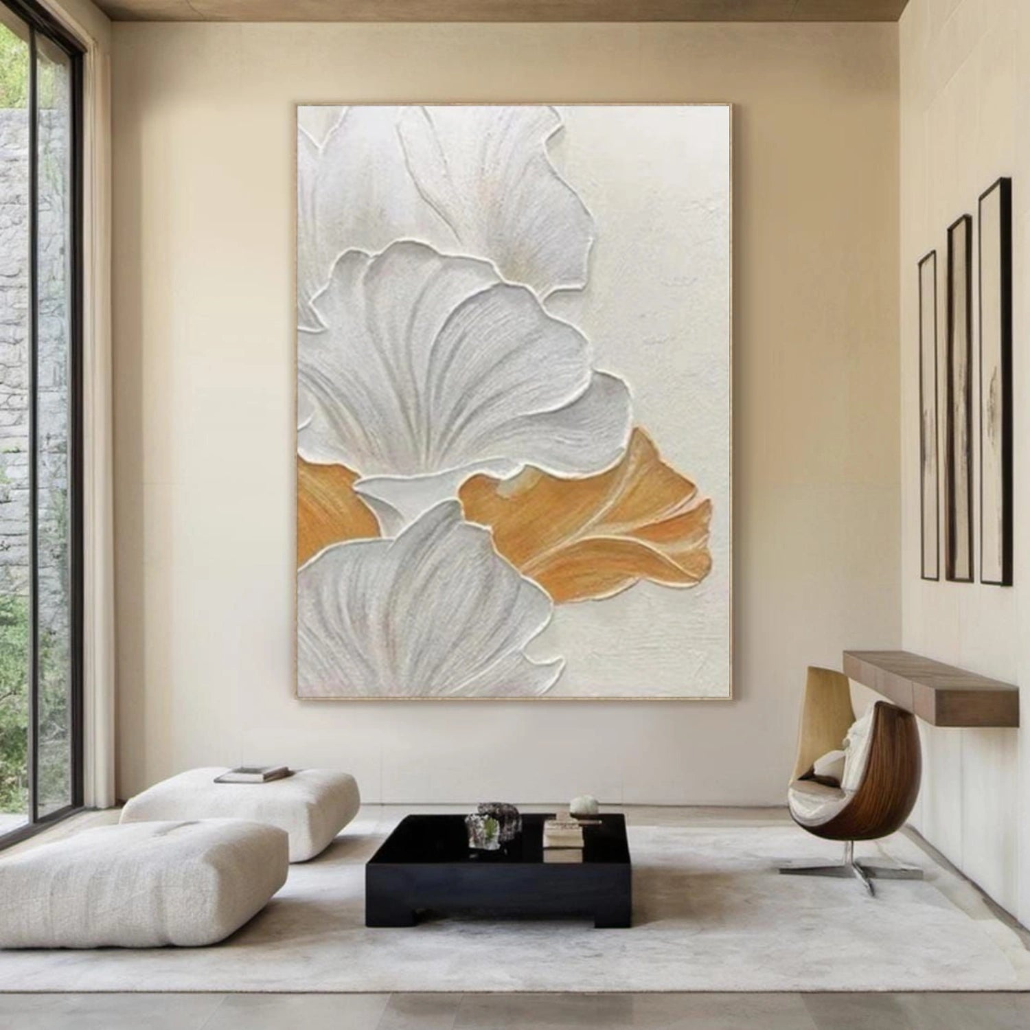 Flower Abstract Textured Wall Art #FP172