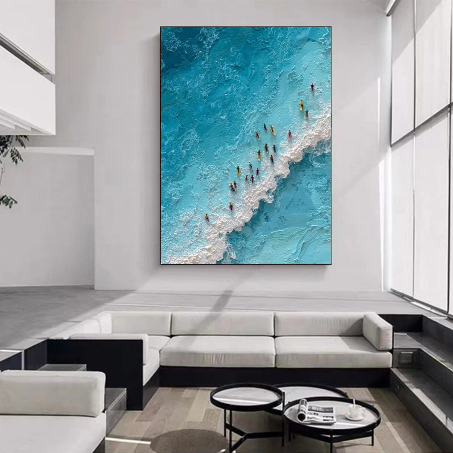 Surfing Sport Textured Wall Art #MS011
