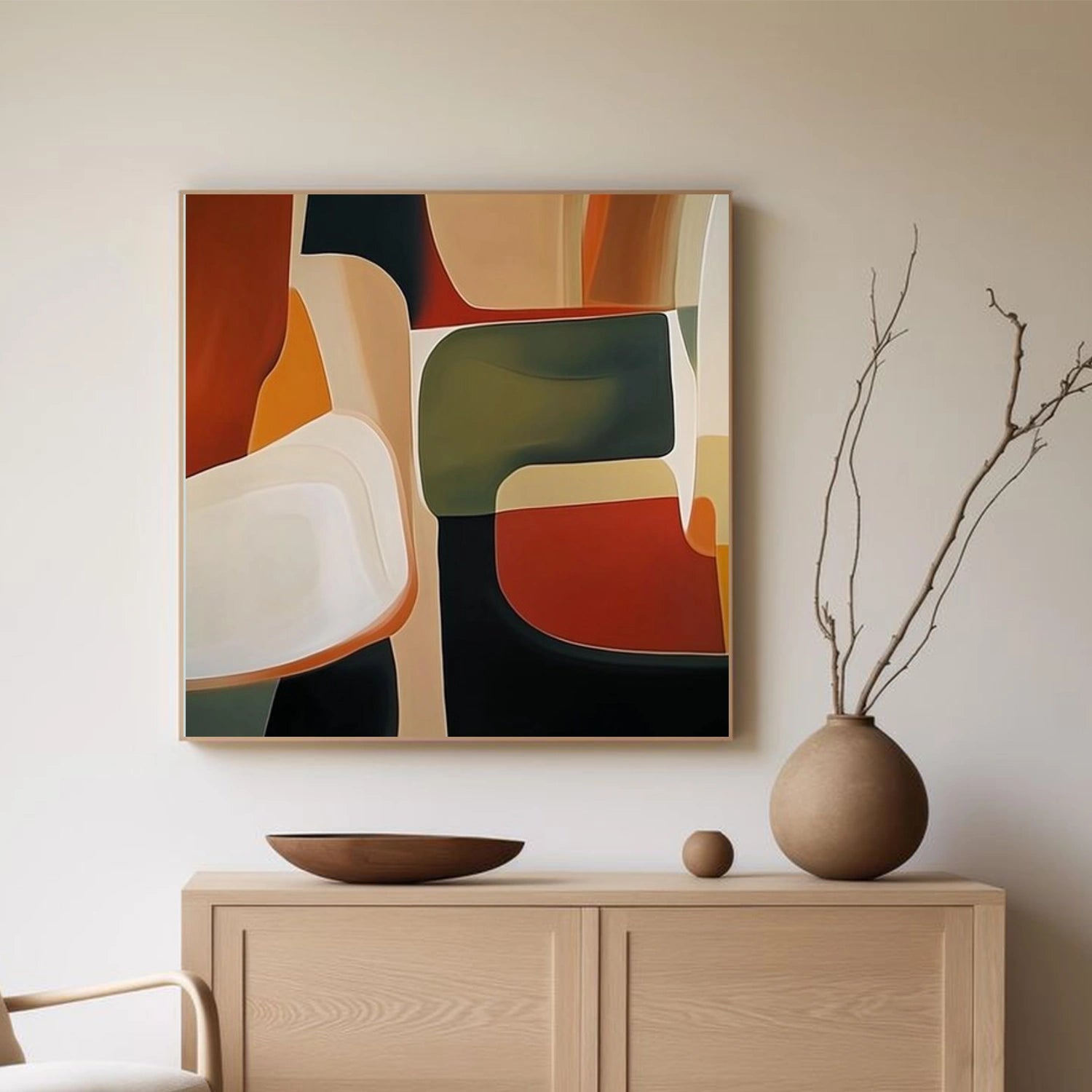 Abstract Canvas Wall Art #AP360