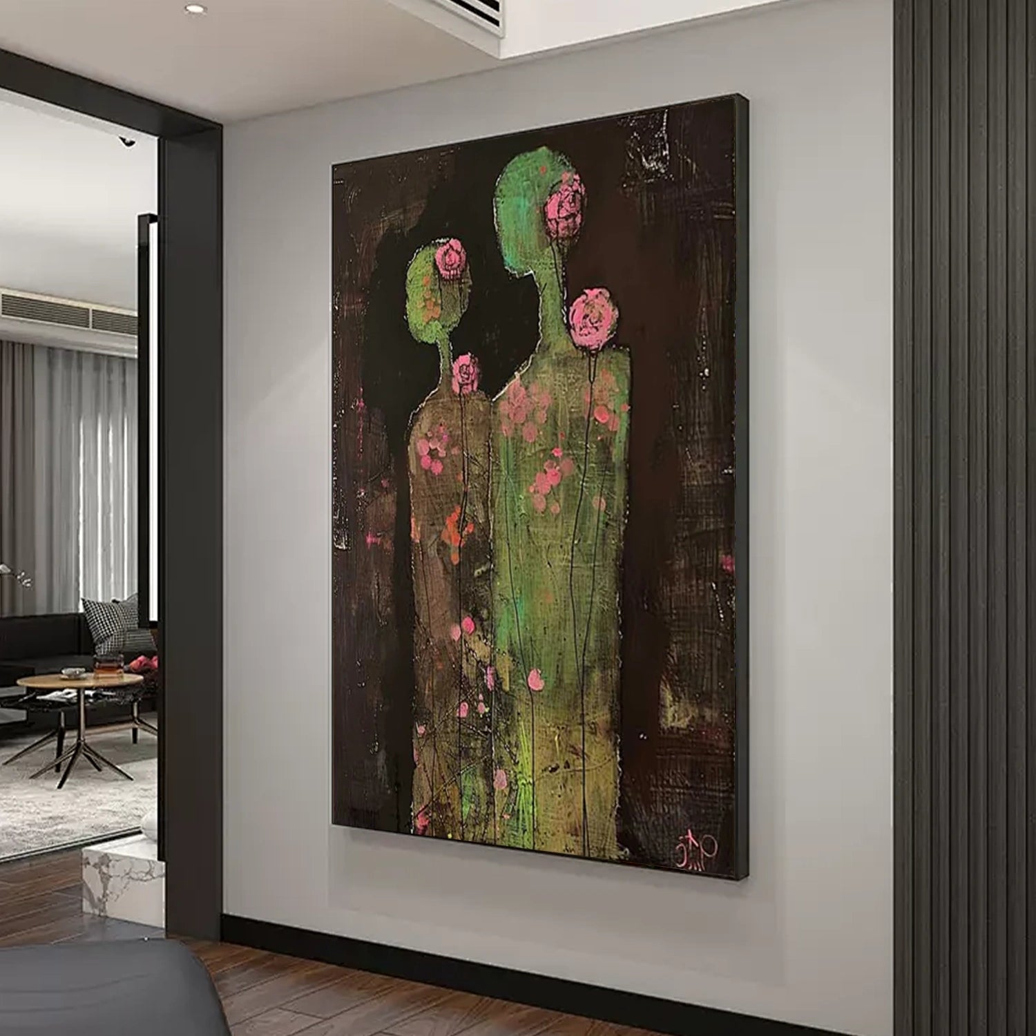 Abstract Portrait Canvas Art #AE081