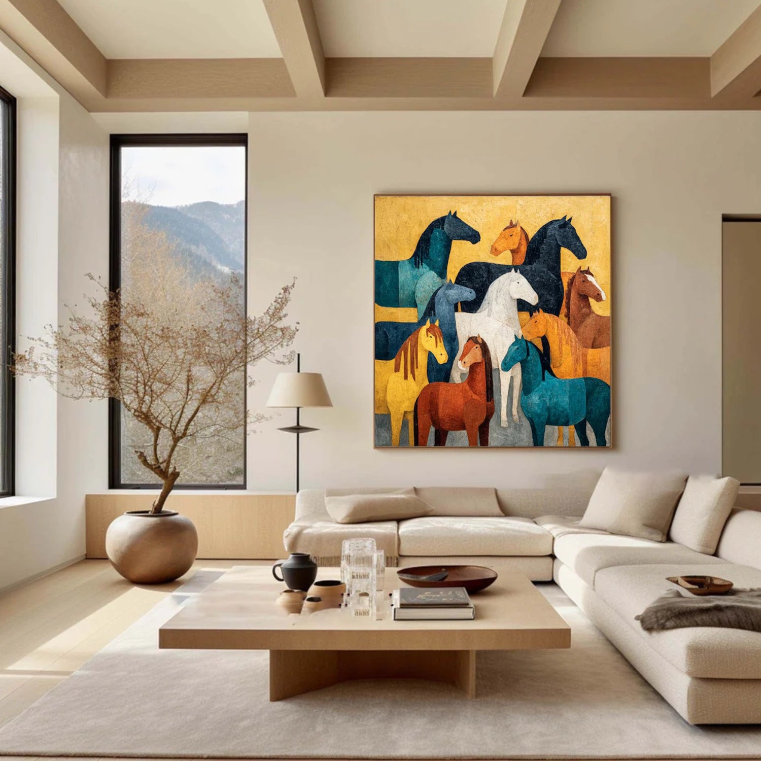 Abstract Animal Horse Wall Art #AC077