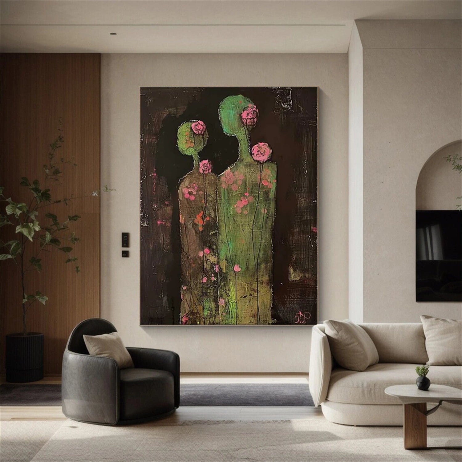 Abstract Portrait Canvas Art #AE081