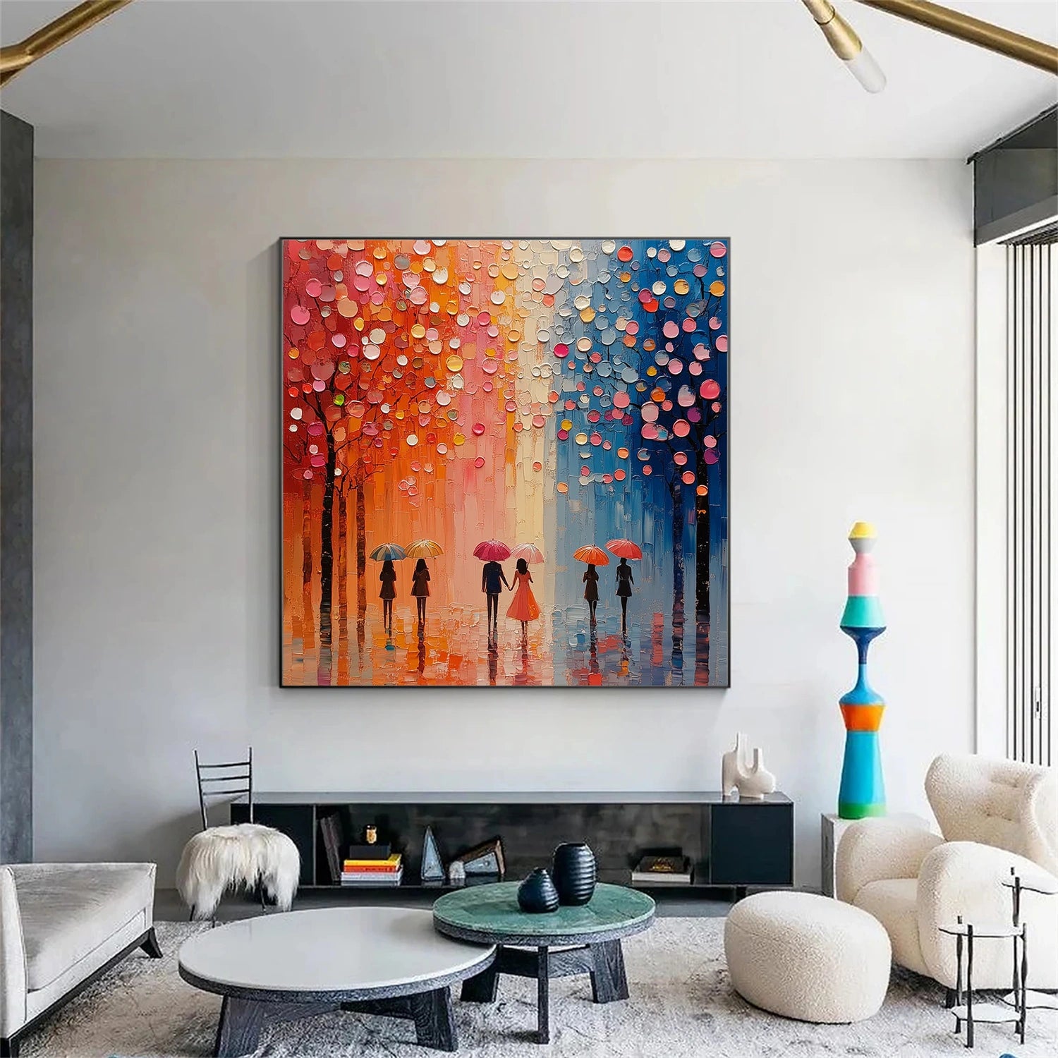 Abstract People Textured Canvas Art #AE088