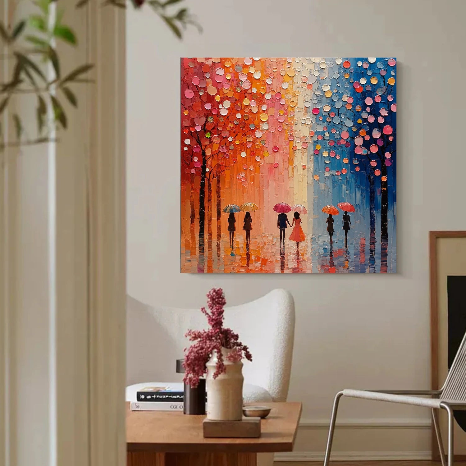 Abstract People Textured Canvas Art #AE088