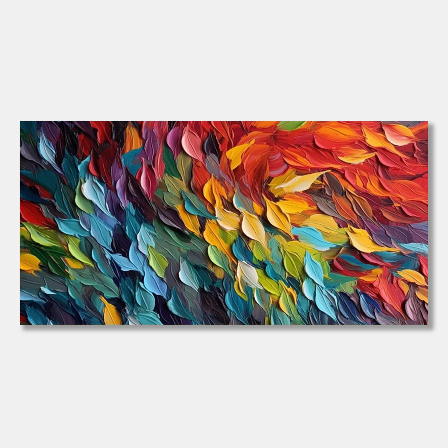 Colorful Abstract Textured Painting Canvas #AT034