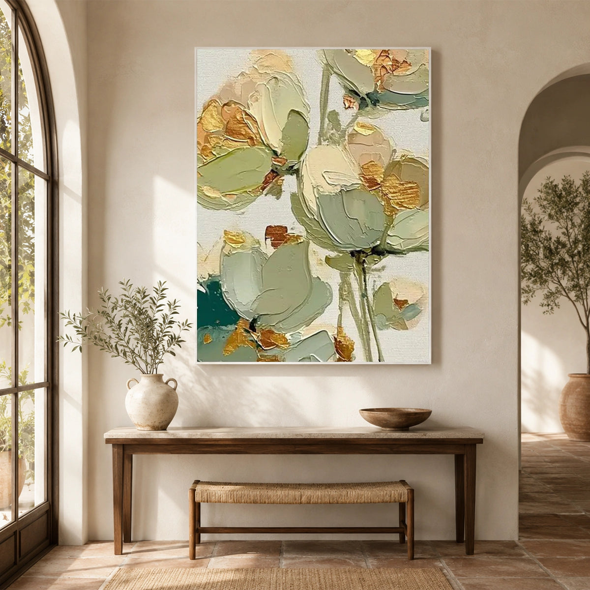 Flower Abstract Textured Wall Art #FP218