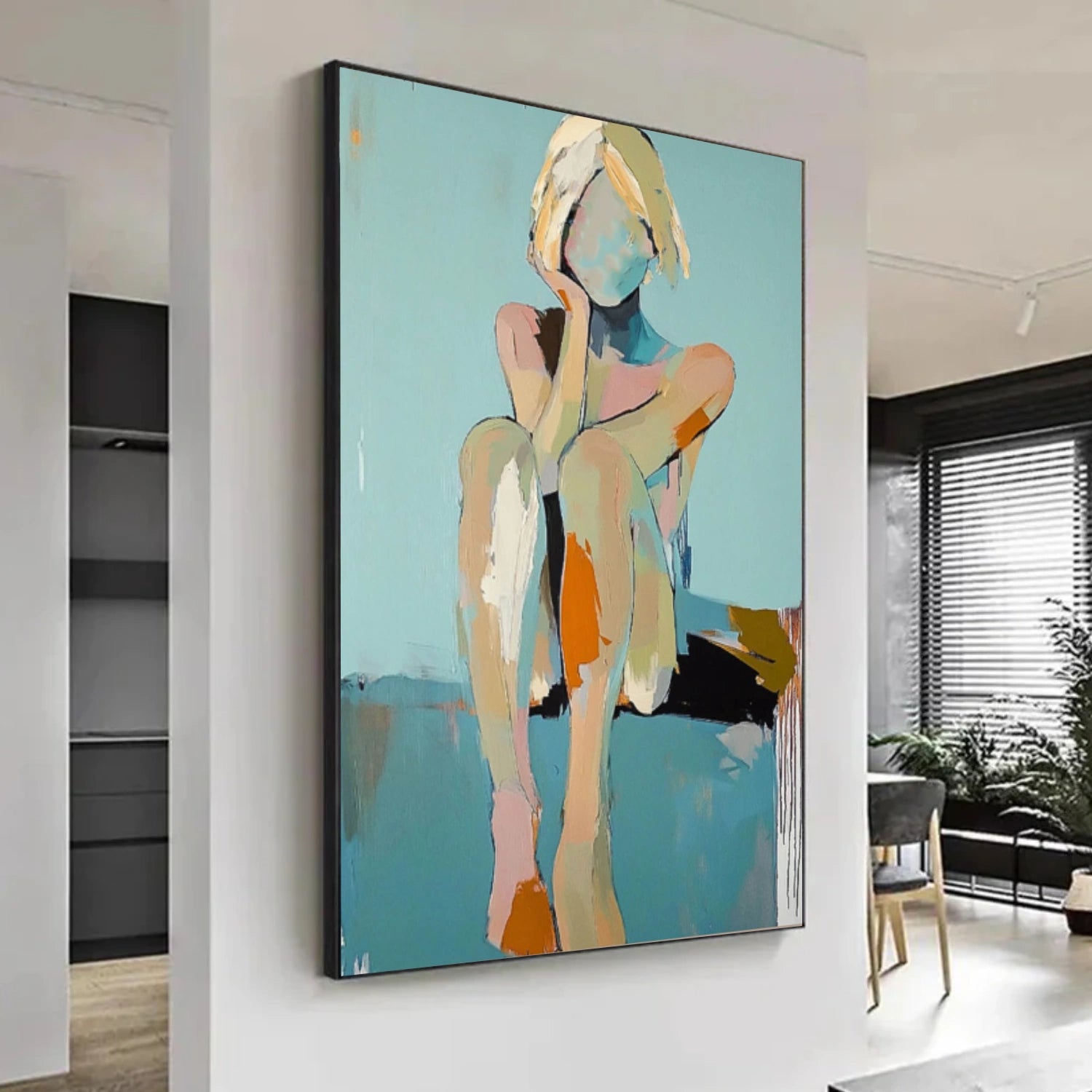 Abstract Portrait Canvas Art #AE110
