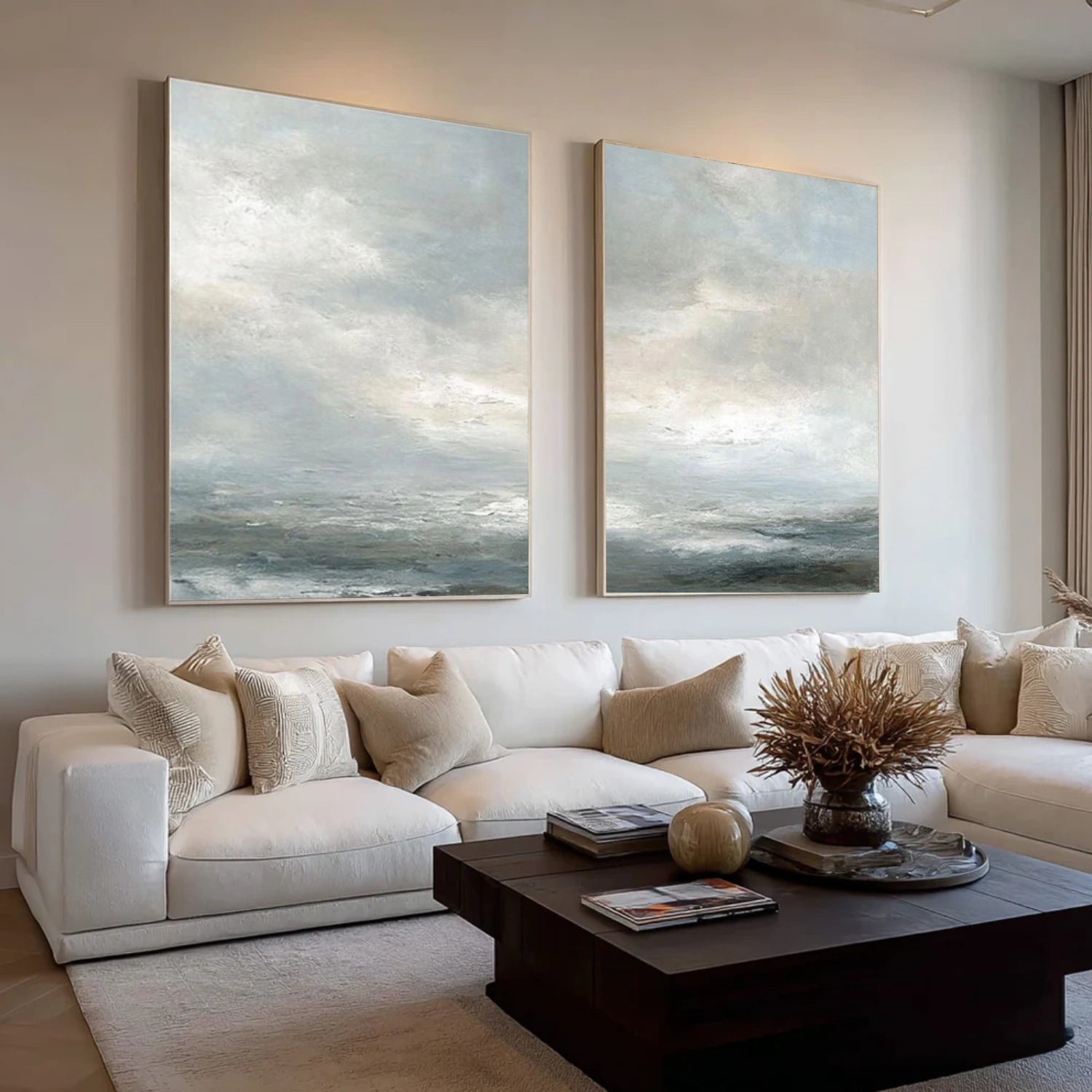 Ocean And Sky Abstract Wall Art Set of 2 #OS077