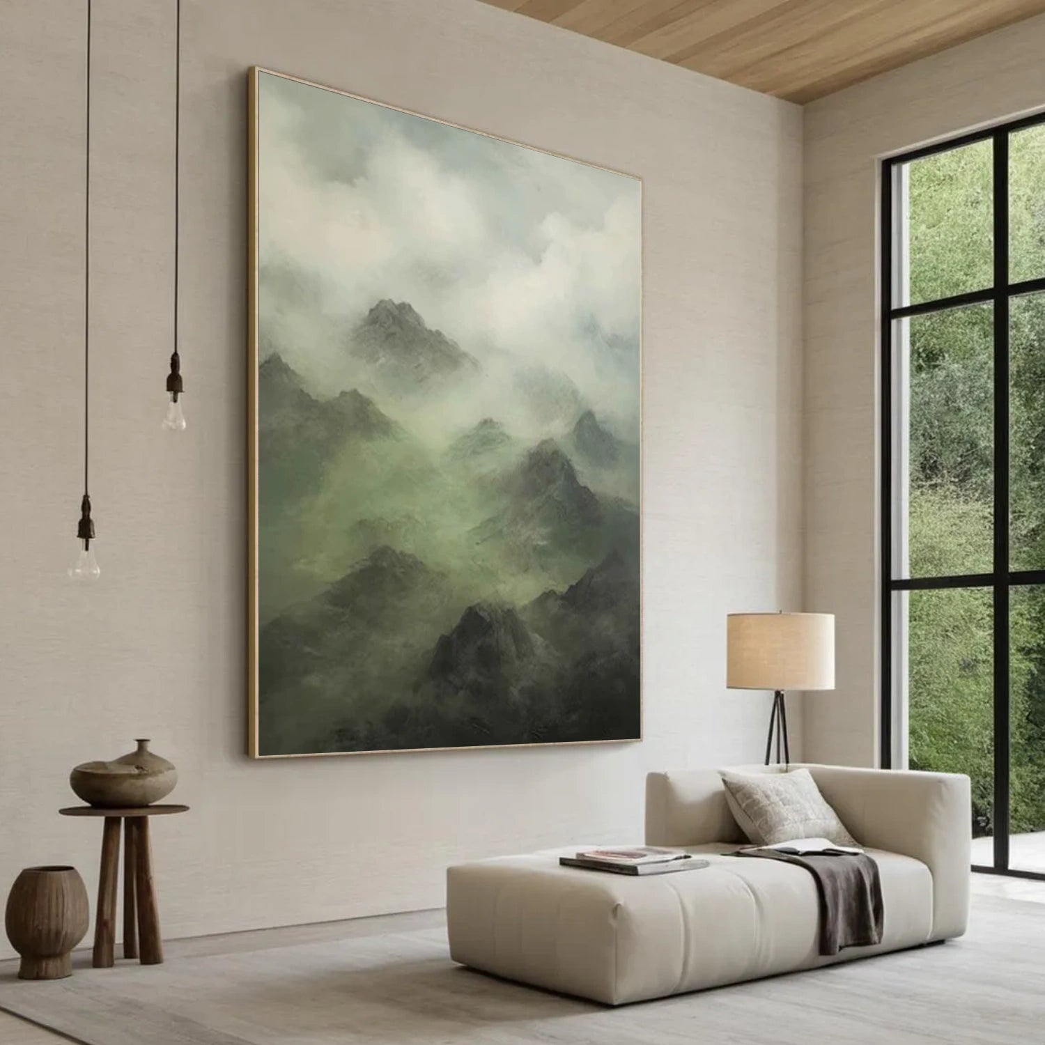 Minimalist Mountain Textured Canvas Art #MO047