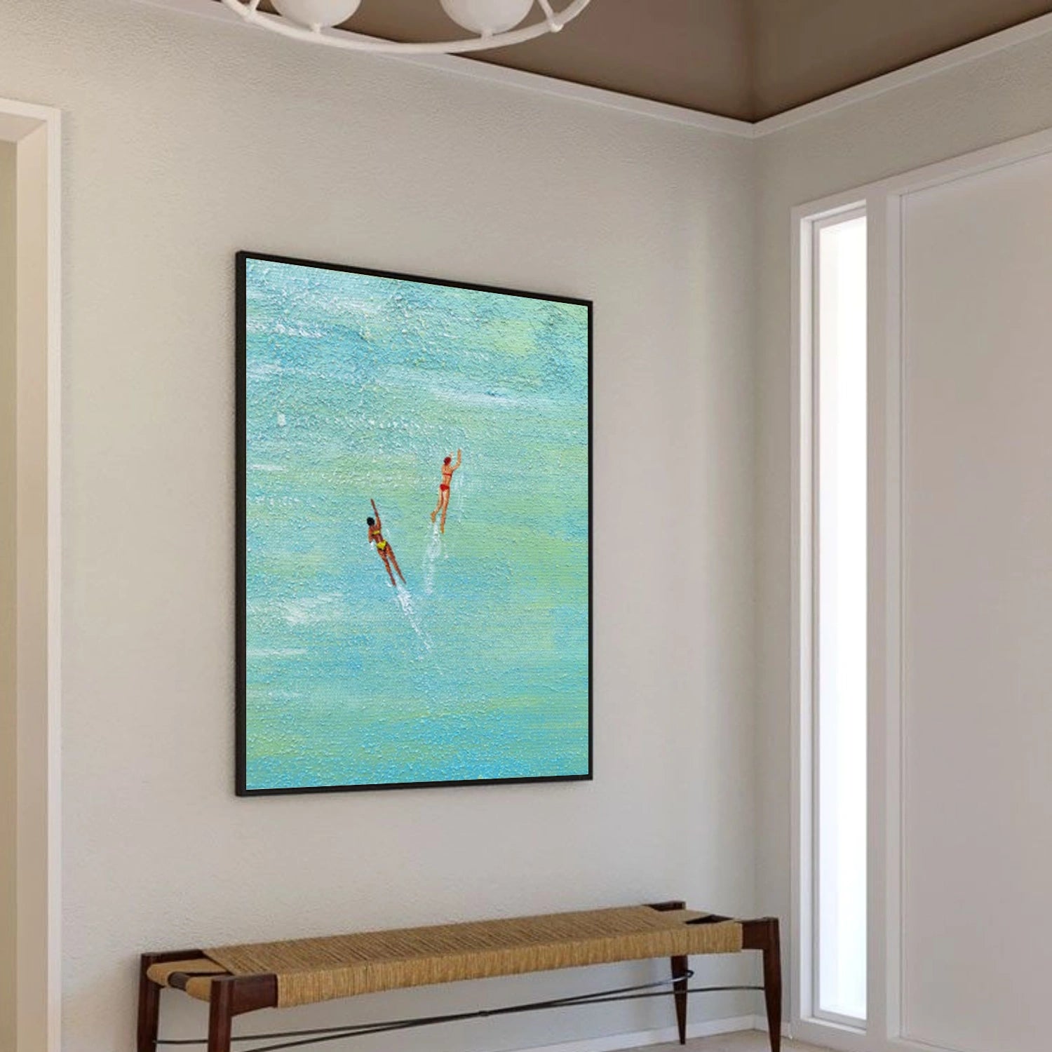 Swimming Sport Textured Wall Art #MS095