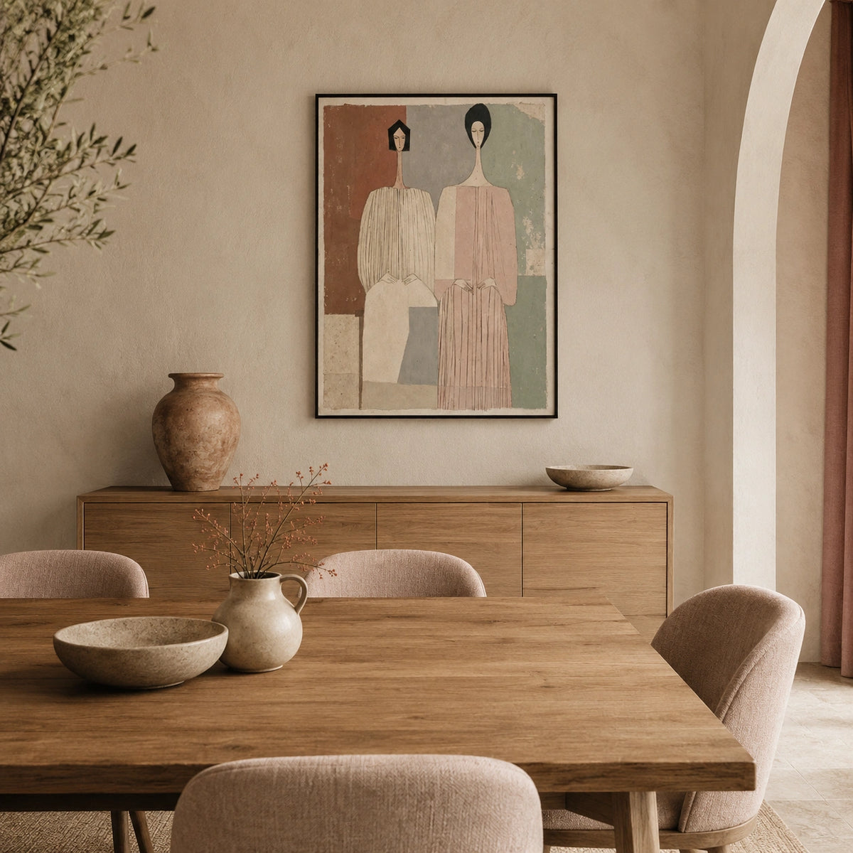 Abstract Portrait Canvas Art #AE161