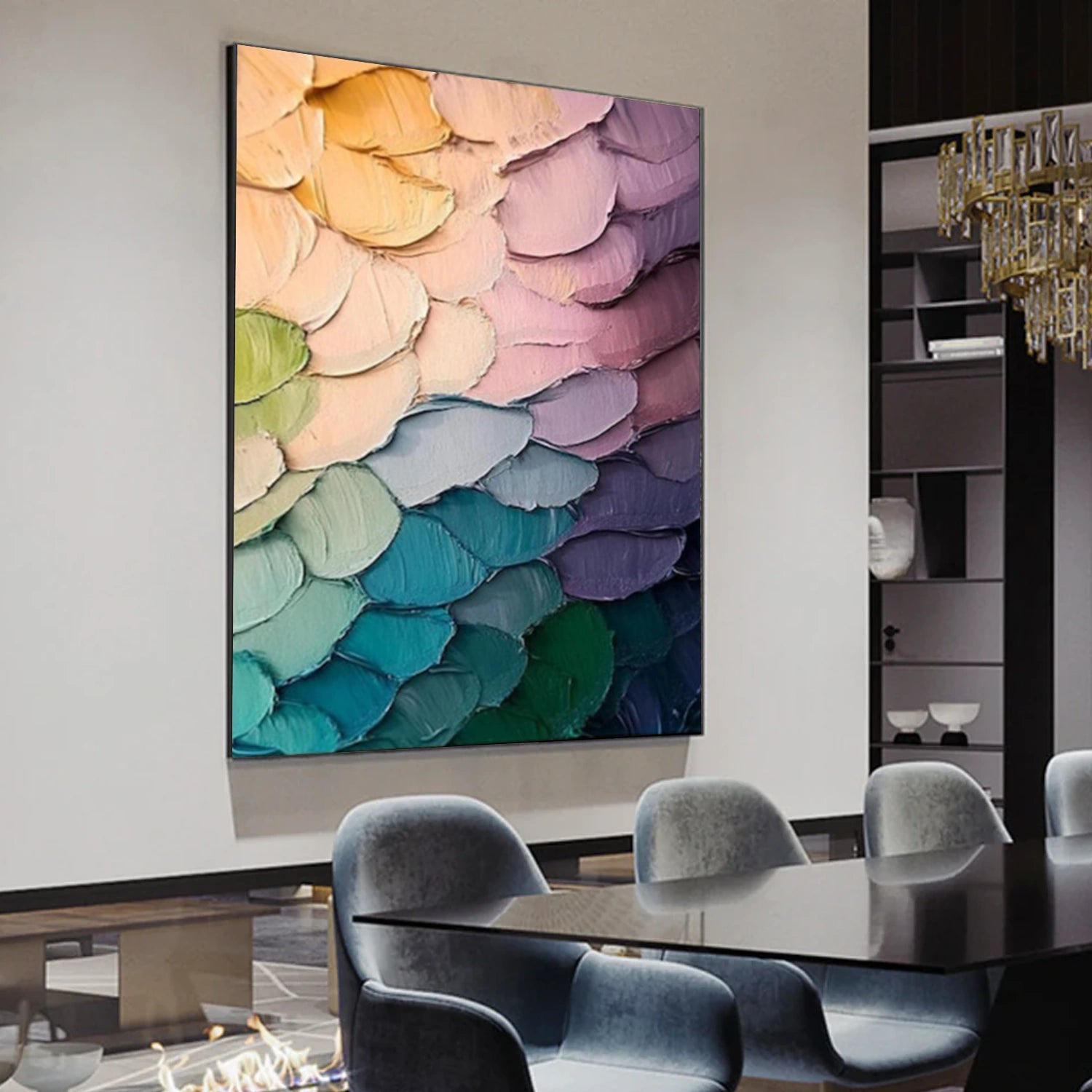 Colorful Abstract Textured Wall Art #AT128