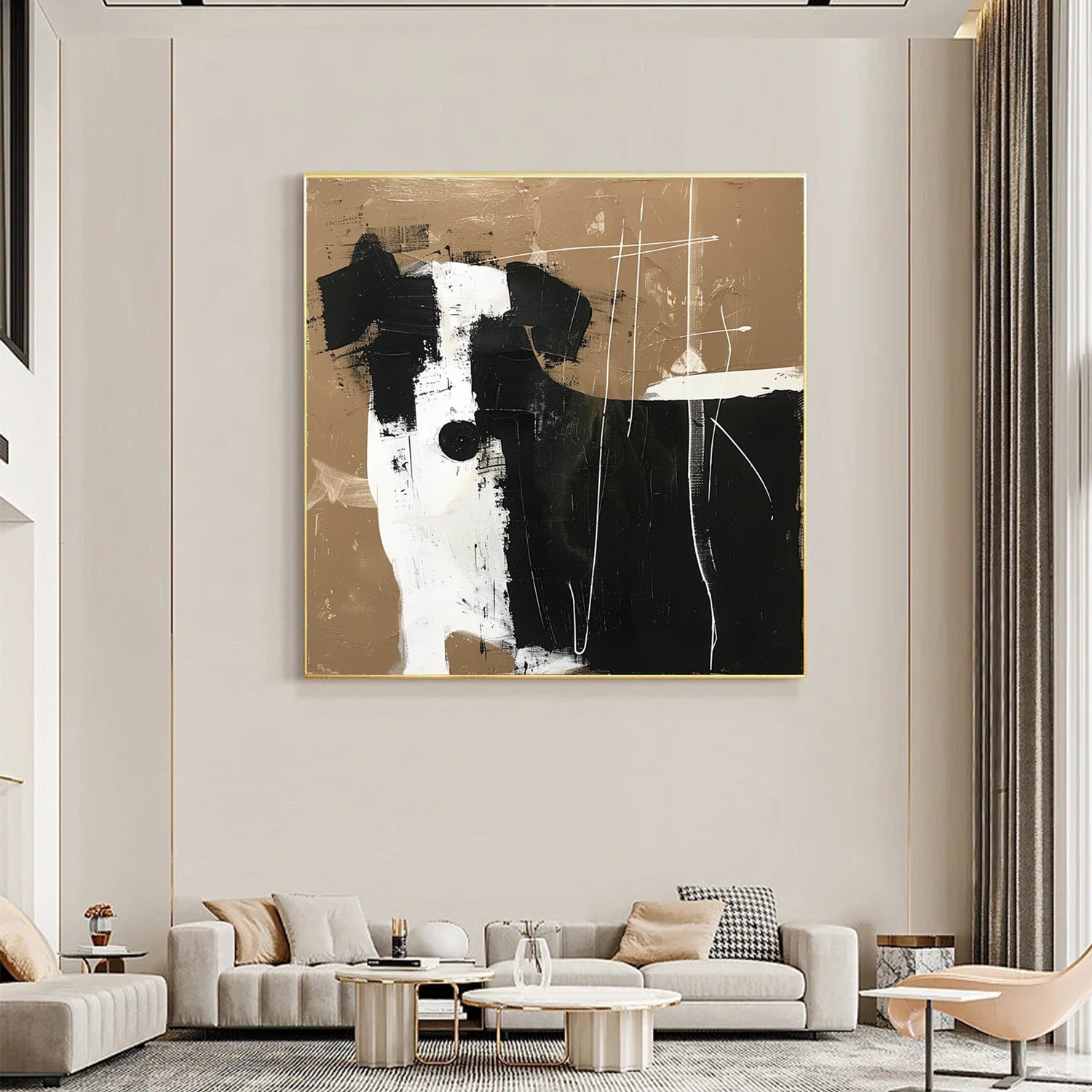 Abstract Animal Dog Wall Art #AC058