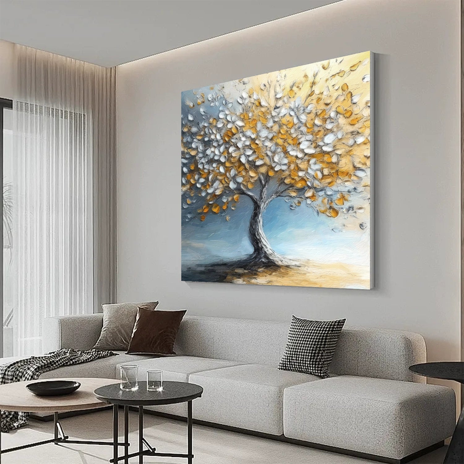 Tree Abstract Textured Wall Art #TP062