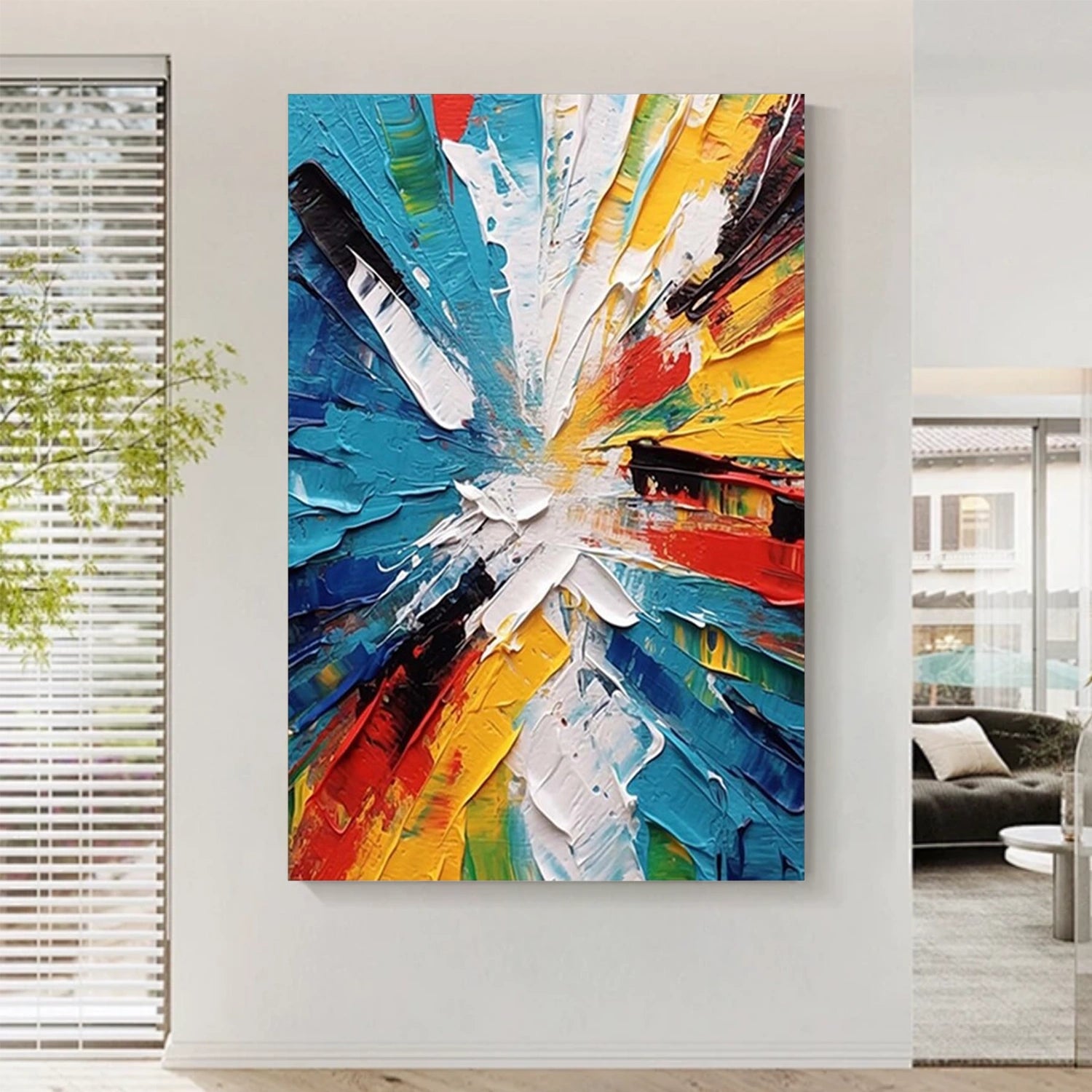 Colorful Abstract Textured Wall Art #AT108