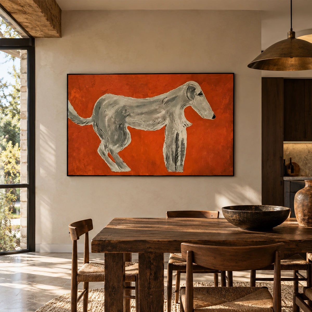 Abstract Animal Dog Wall Art #AC155