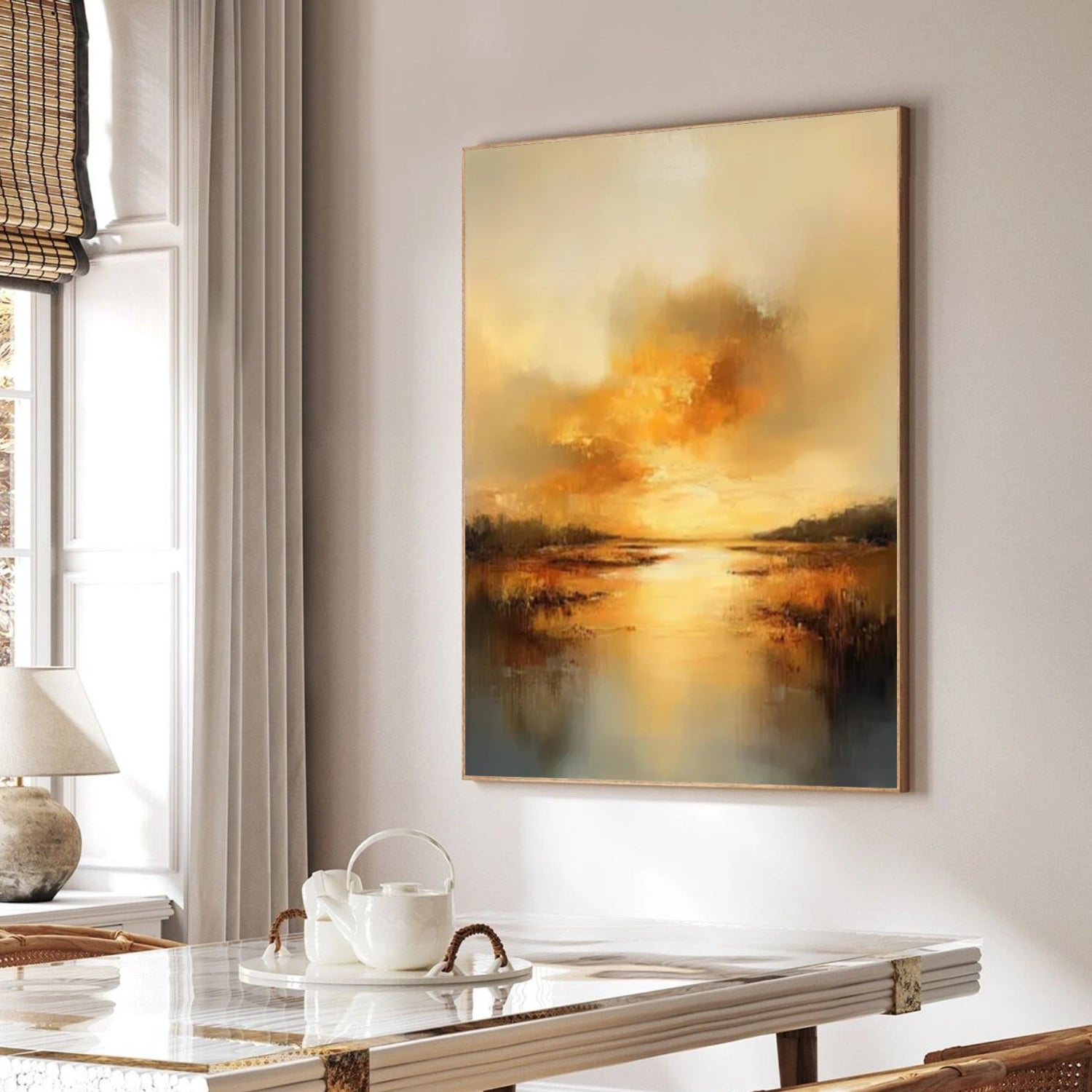 Ocean And Sky Abstract Wall Art #OS065