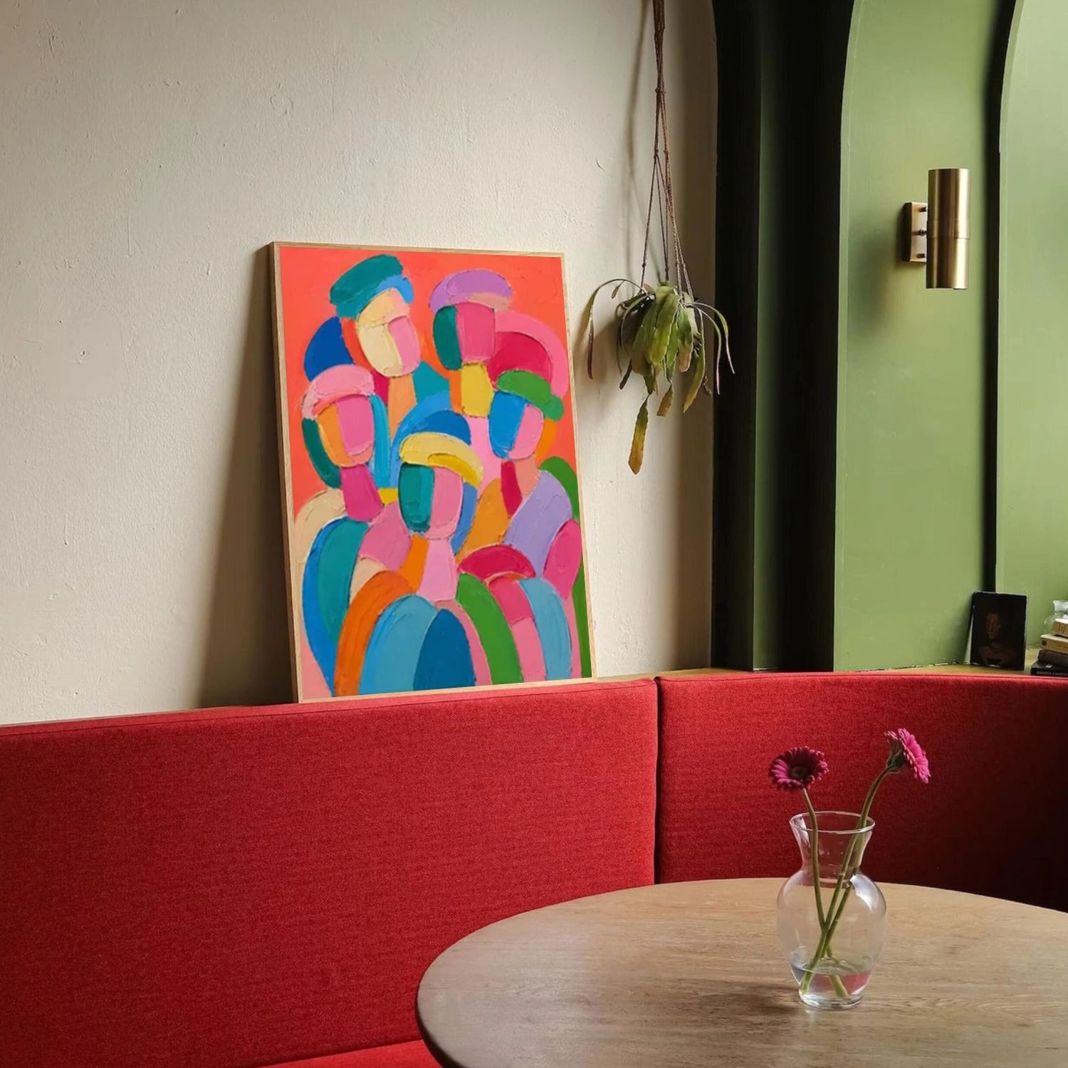 Abstract Portrait Textured Canvas Art #AE151