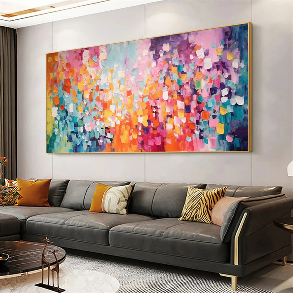 Colorful Abstract Textured Painting Canvas #AT001