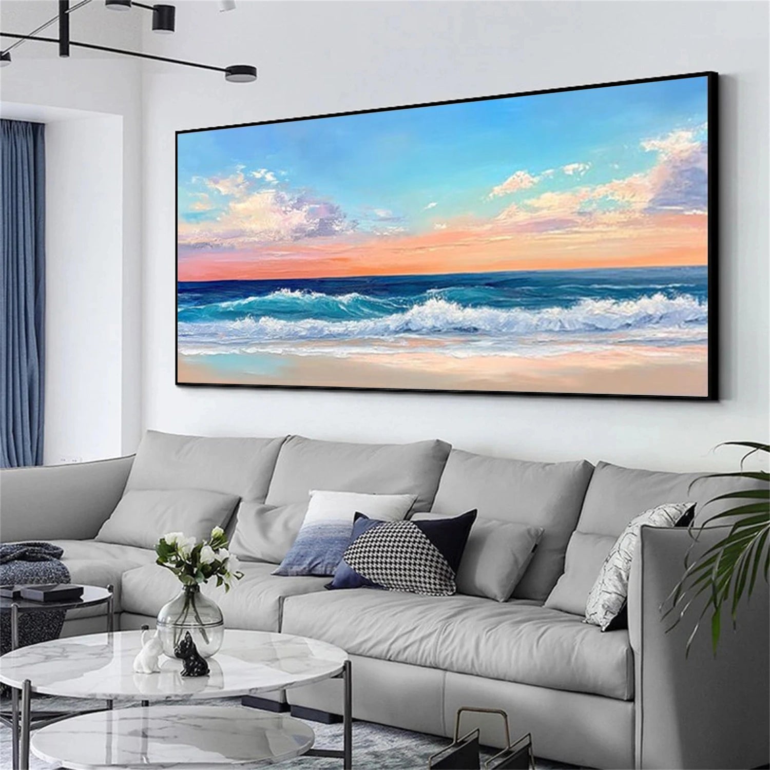 Ocean And Sky Abstract Wall Art #OS115