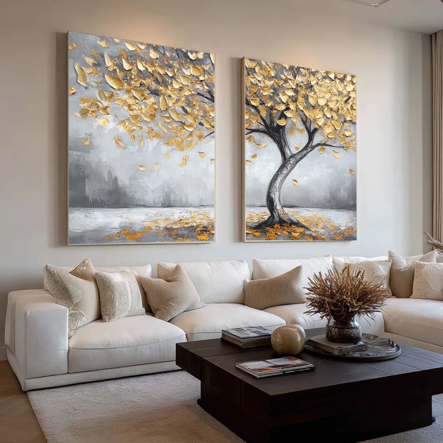 Tree Abstract Textured Wall Art Set of 2 #TP064