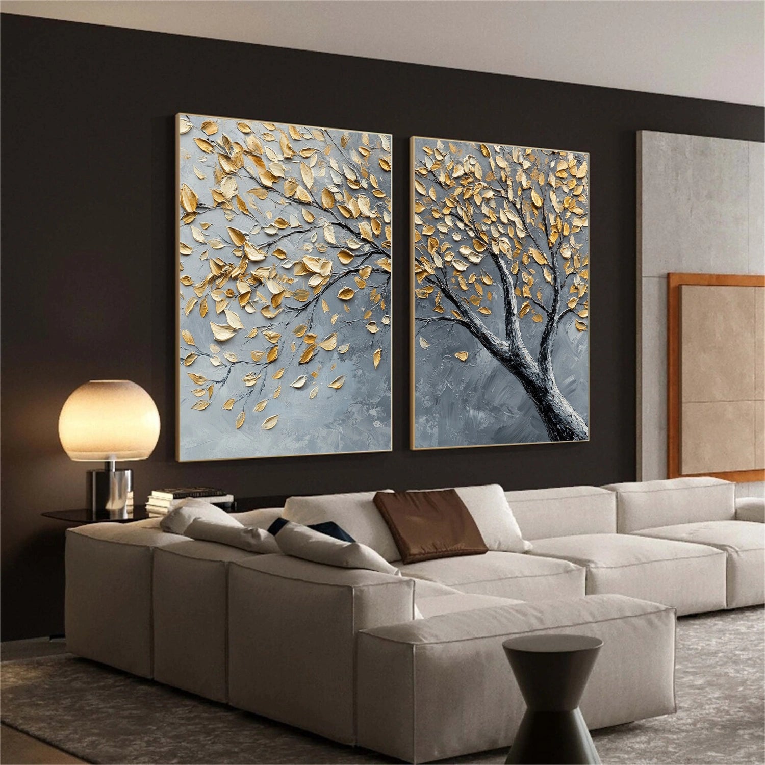 Tree Abstract Textured Wall Art Set of 2 #TP065