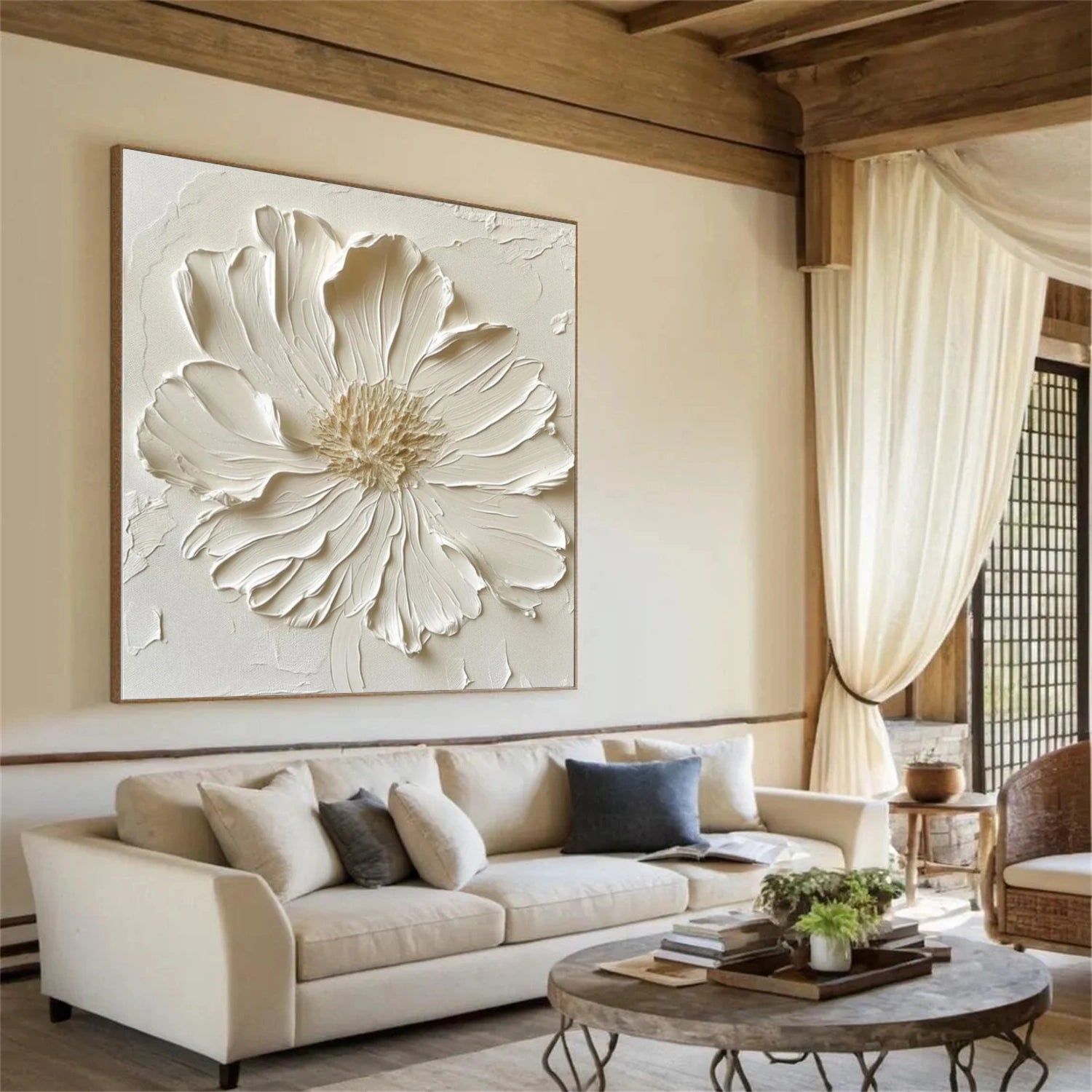 Flower Abstract Textured Wall Art #FP135