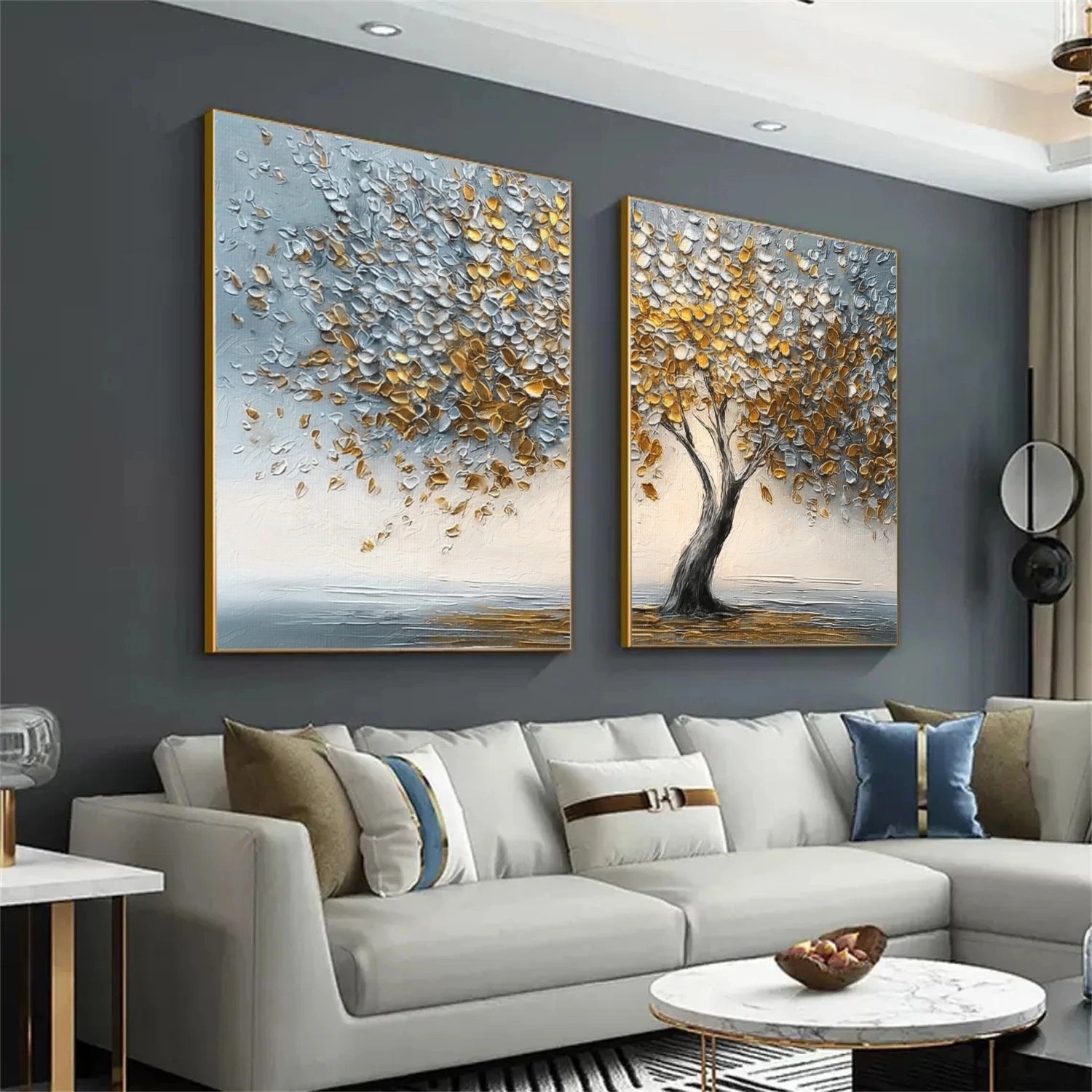 Tree Abstract Textured Wall Art Set of 2 #TP066