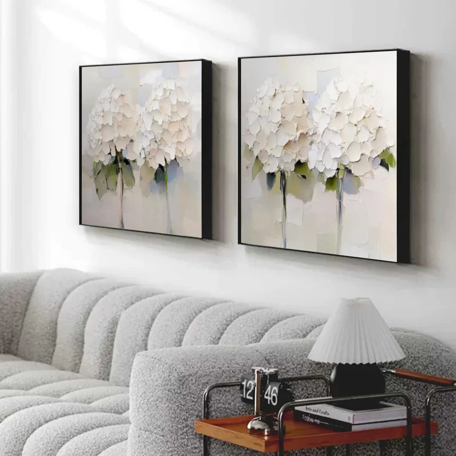 Flower Abstract Textured Wall Art Set of 2 #FP130