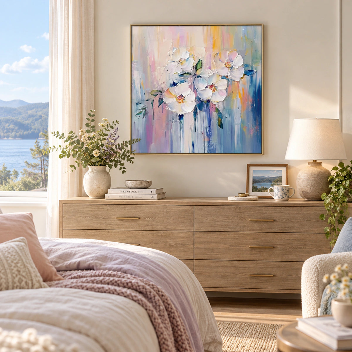 Flower Abstract Textured Wall Art #FP220