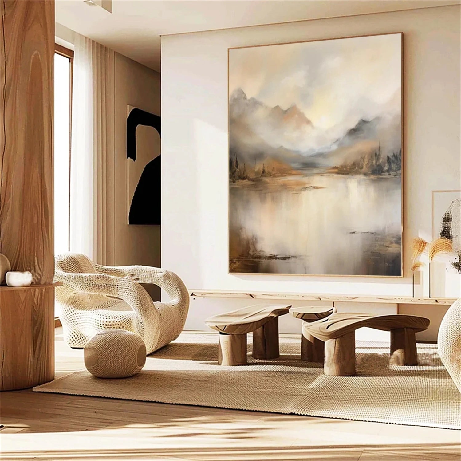 Abstract Mountain Canvas Art #MO034