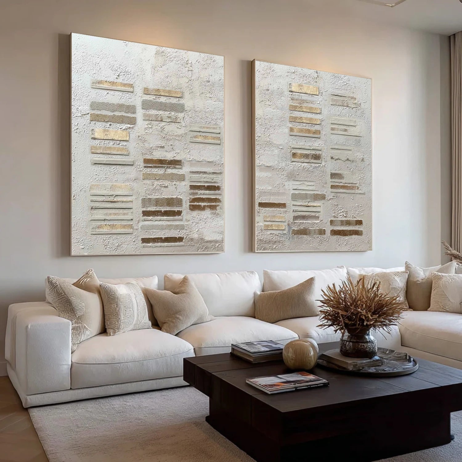 Wabi Sabi Textured Canvas Art Set of 2 #WS102