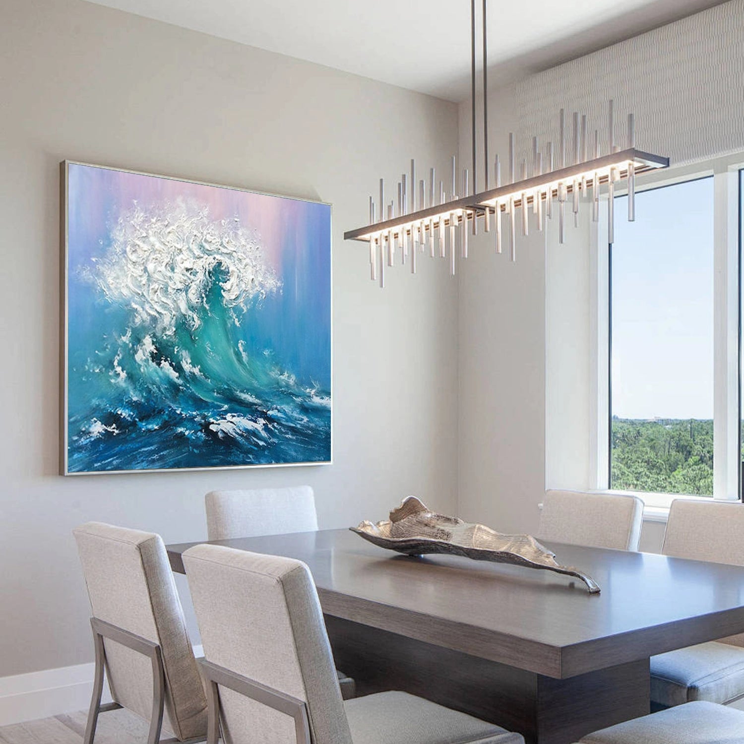 Ocean And Sky Abstract Wall Art #OS113