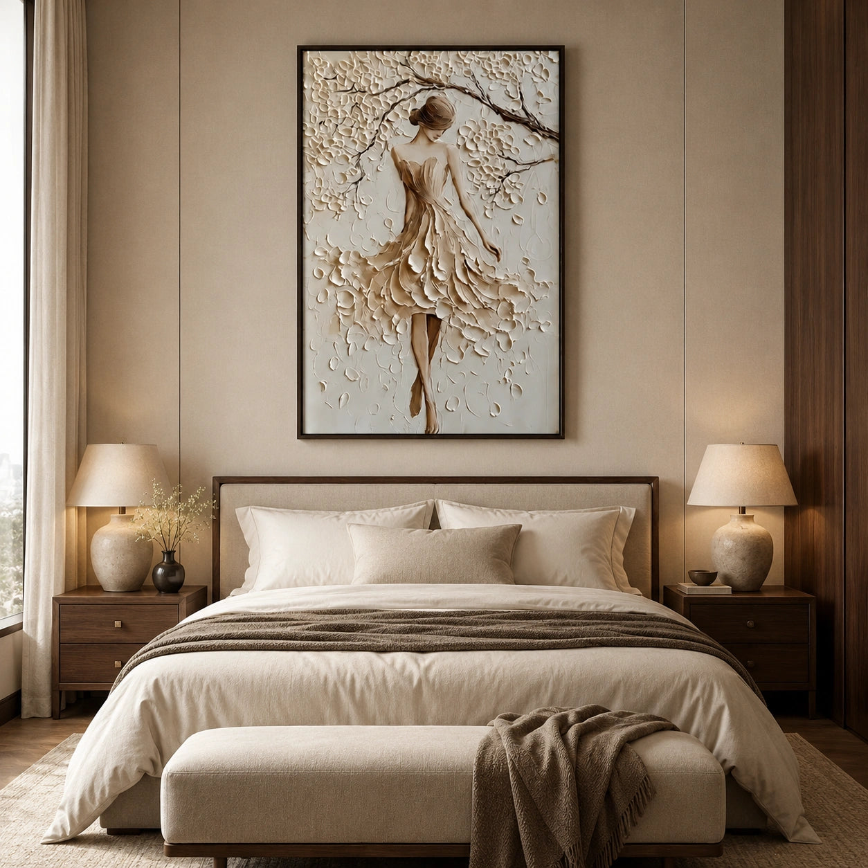 Abstract Portrait Textured Canvas Art #AE158