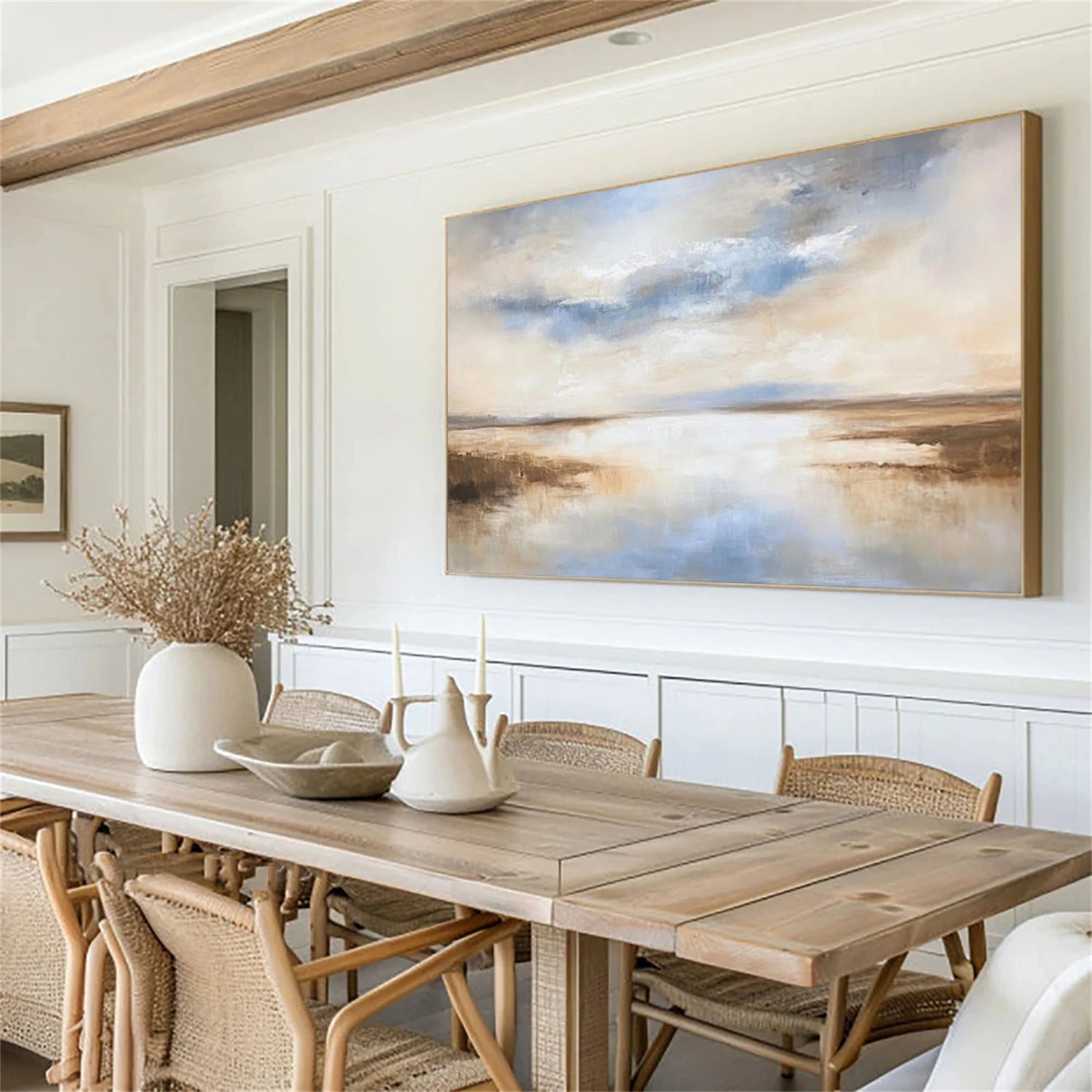 Ocean And Sky Abstract Wall Art #OS144