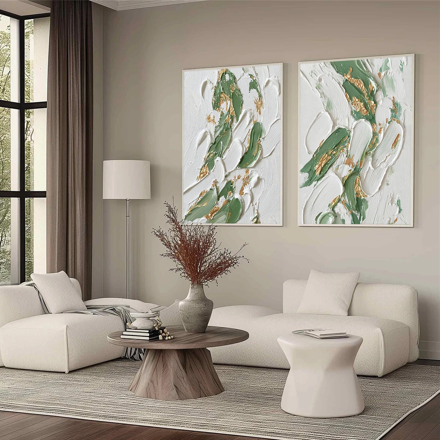 Abstract Textured Wall Art Set of 2 #AT133