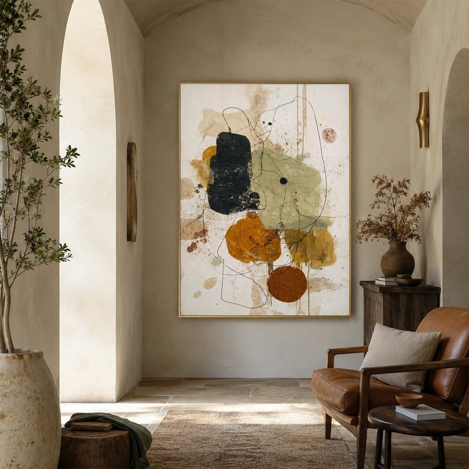 Abstract Canvas Wall Art #AP393