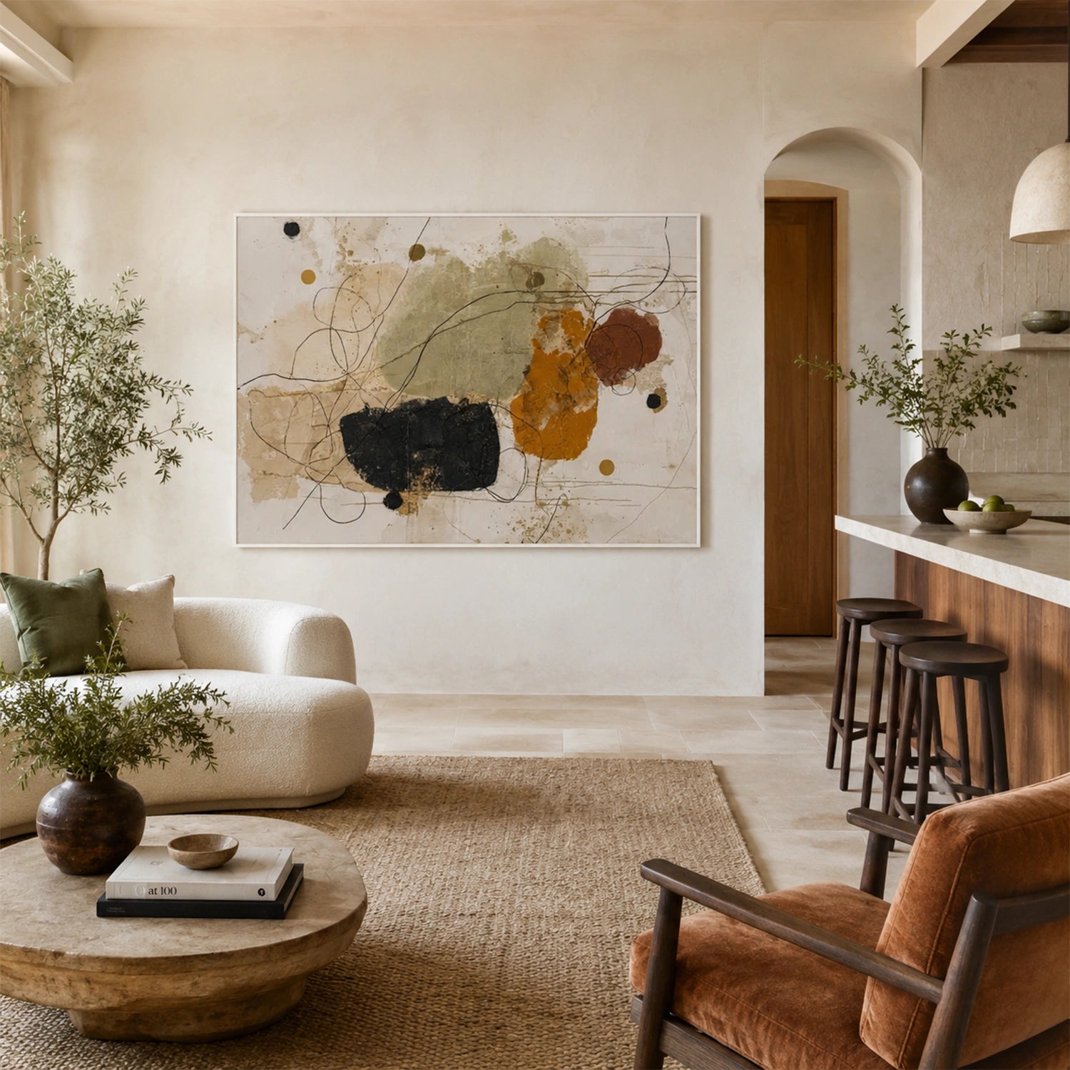 Abstract Canvas Wall Art #AP394