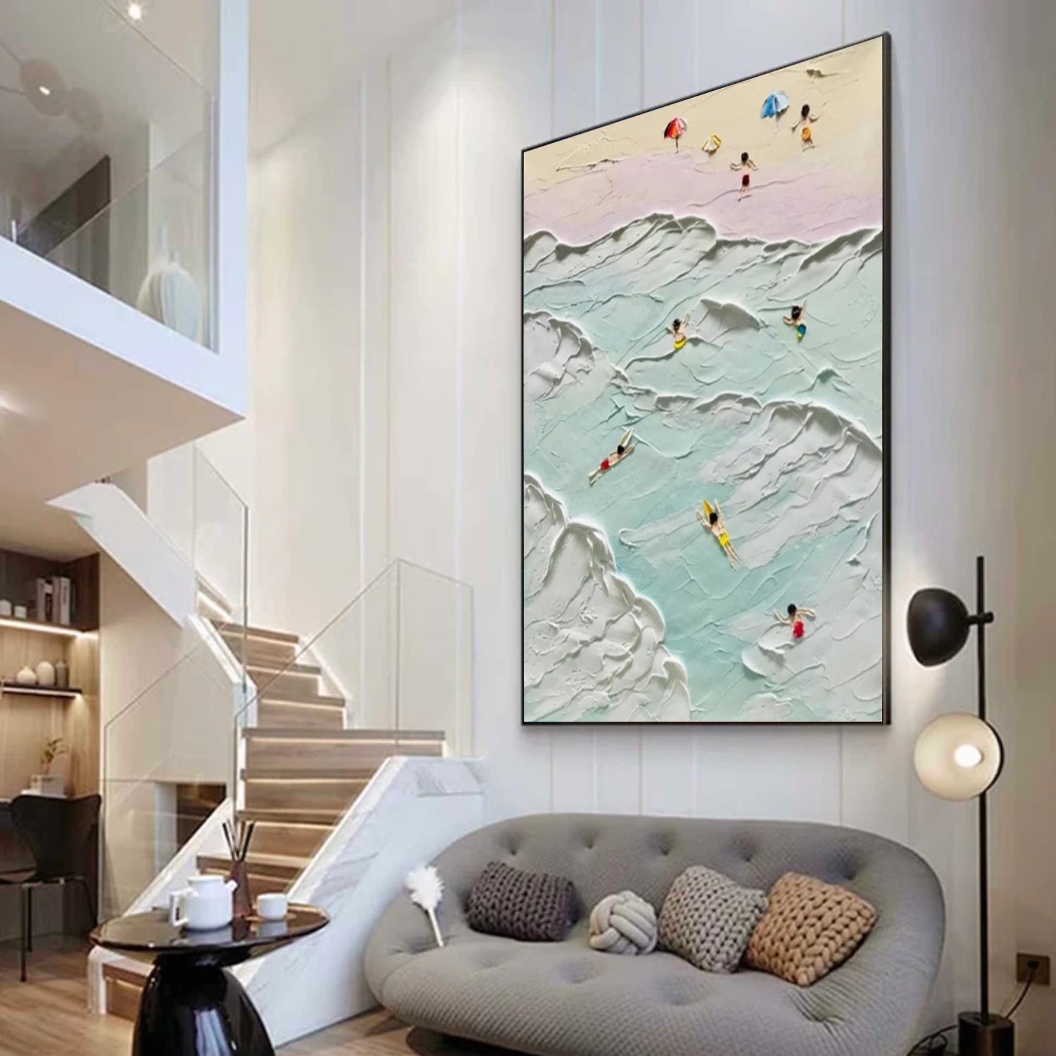 Surfing Sport Textured Wall Art #MS016