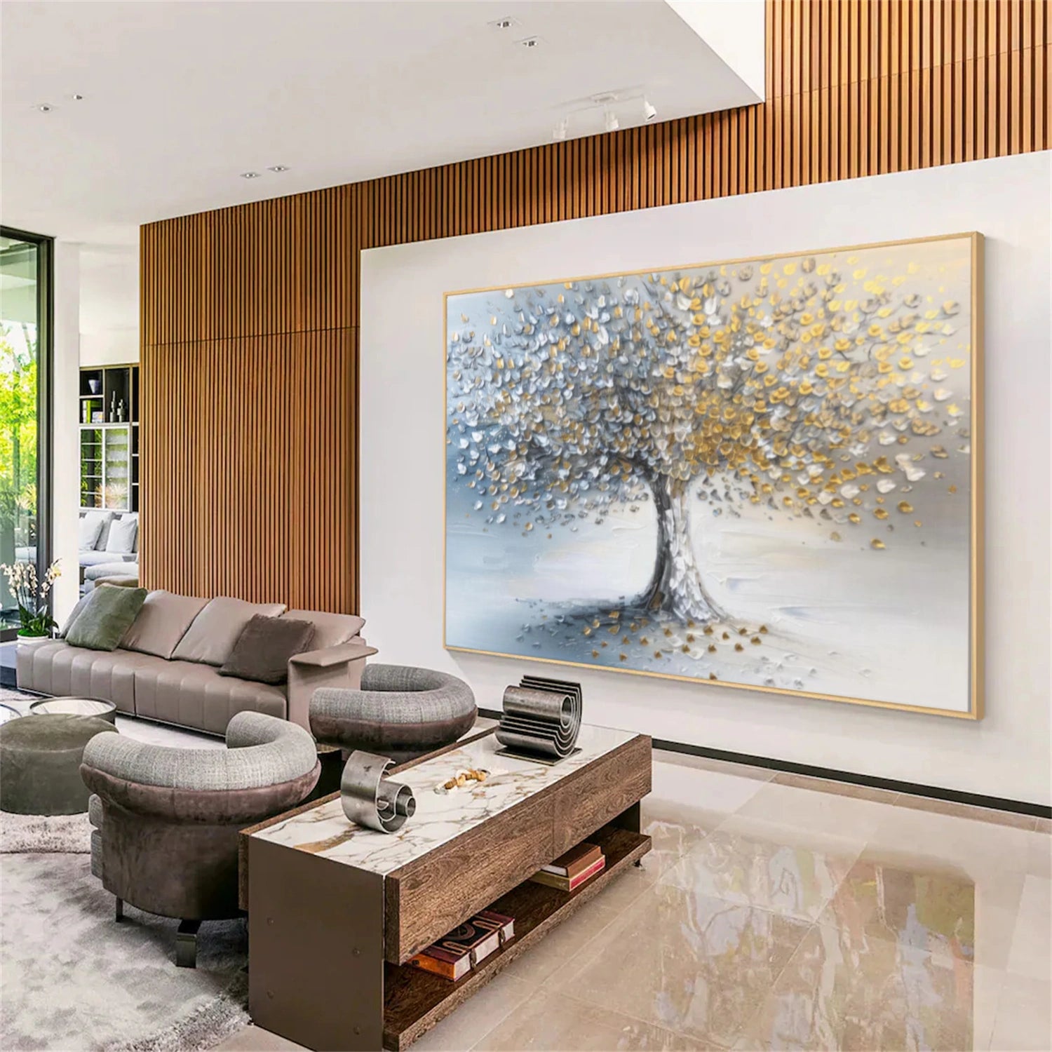 Tree Abstract Textured Wall Art #TP057